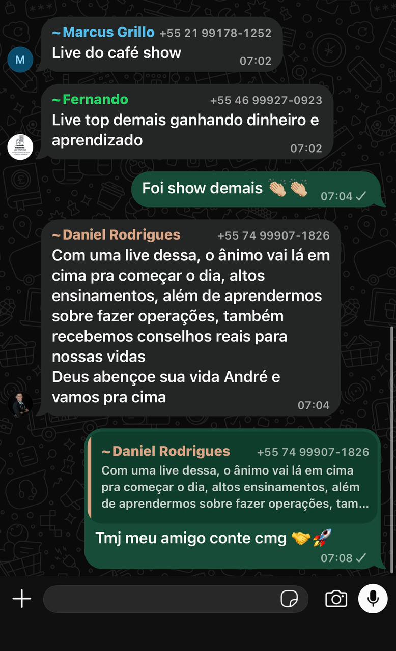 Depoimento de aluno da comunidade 4