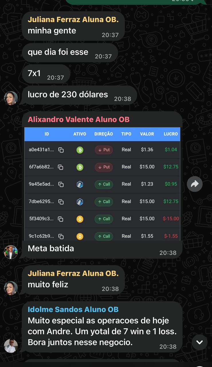 Depoimento de aluno da comunidade 5